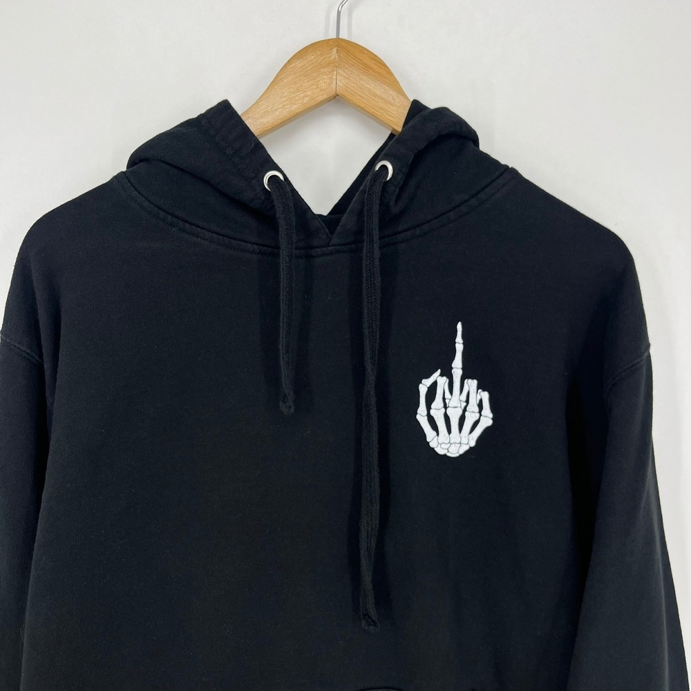 Brantley Gilbert Off The Rails Tour 2024 Skeleton Hoodie Black Mens Medium - Picture 8 of 14